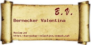 Bernecker Valentina névjegykártya